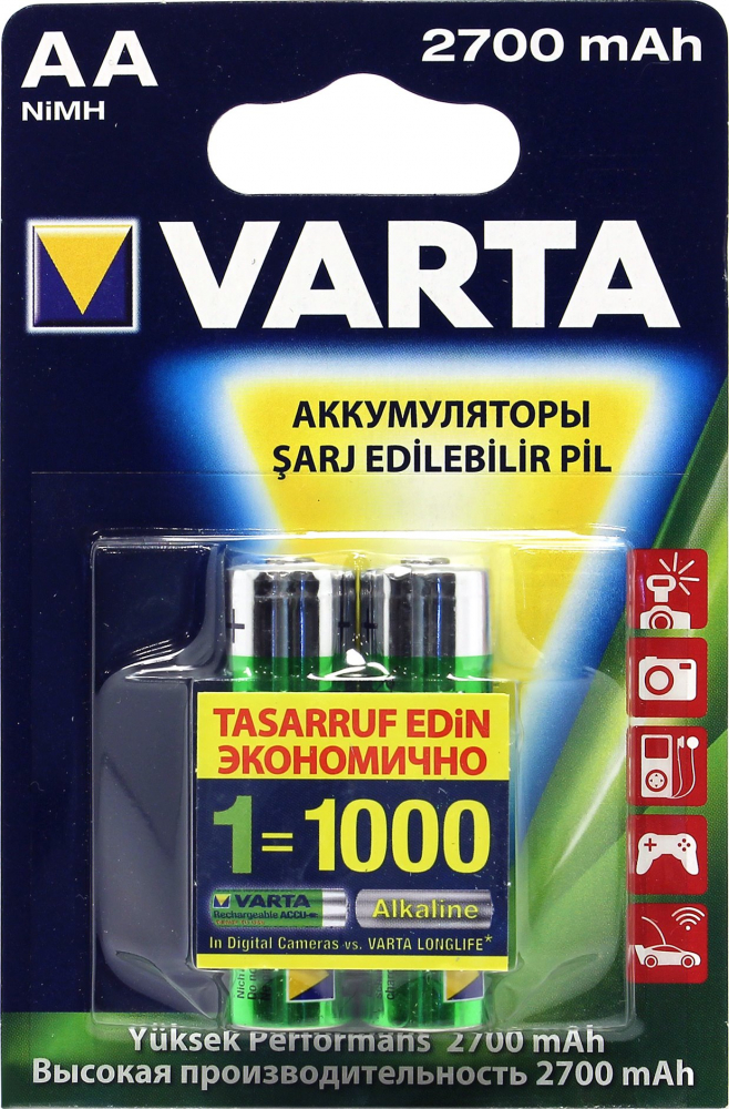 Аккумулятор VARTA R06-2700mAh AA Ready2Use