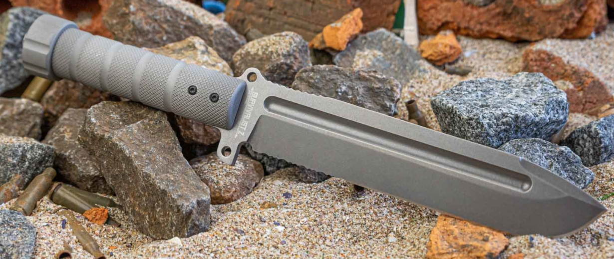 Нож туристический Kizlyar Supreme Survivalist Z D2 TacWash Serrated Grey