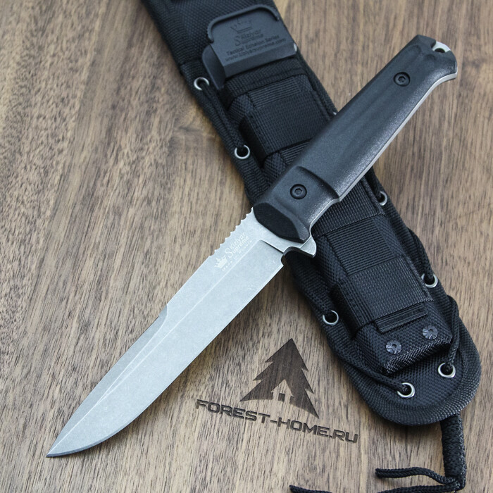 Нож Kizlyar Supreme Alpha AUS-8 TW черная рукоять