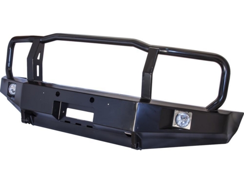 Бампер РИФ передний для Toyota Land Cruiser 76/78/79 2007+ под расширители с доп. фарами и кенгурином