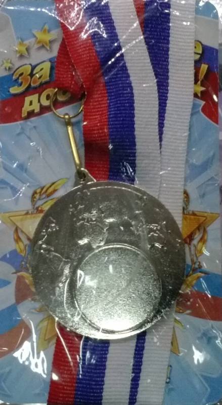 Медаль земной шар серебро №2