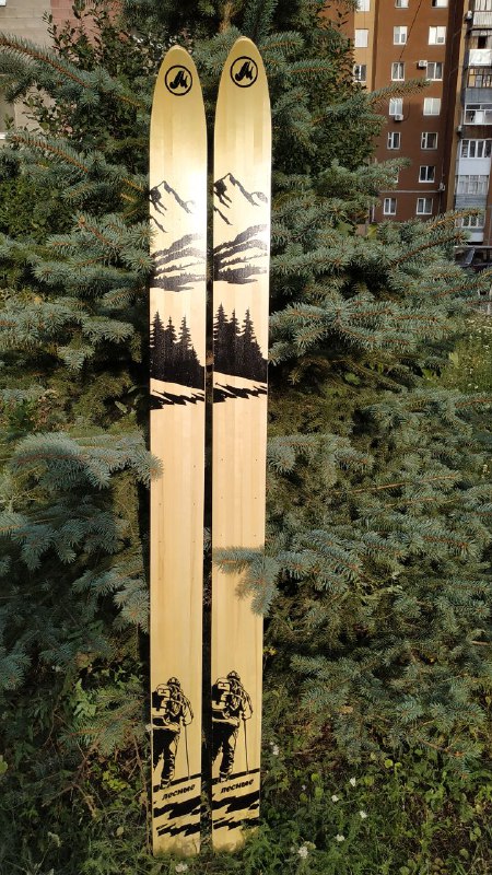 Лыжи охотничьи Лесные деревянные 175 см
