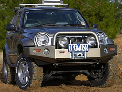 Комбинированный передний силовой бампер под лебедку (цвет: Millenium Grey) для Jeep Liberty KJ (05-07г.) ARB