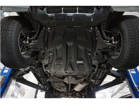 Защита картера, АКПП и РК Mitsubishi Pajero IV (2006-2012-) (V-3,0-3.8- 3,2TD) АВС-Дизайн 2 части, композитная (совместима с 10.09ABC)