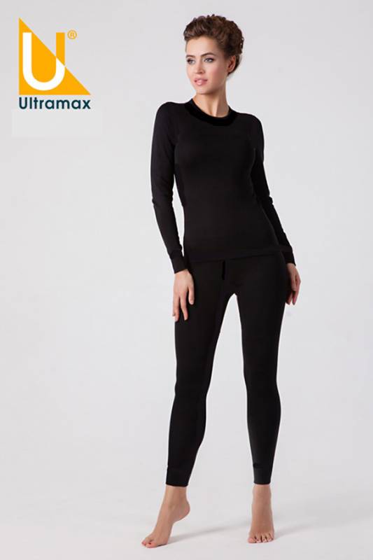 Термобелье Ultramax комплект женский U2122-BLK Merino