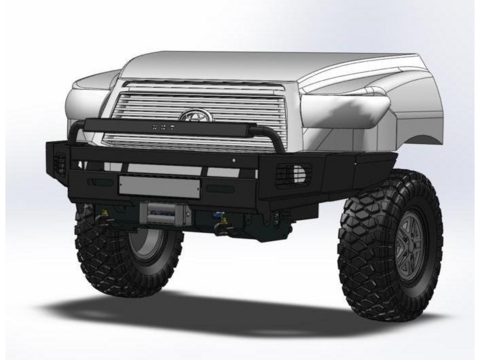 Бампер передний с местами под штатные противотуманные фонари III поколения Toyota Tundra