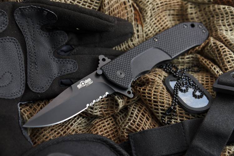 Нож складной Kizlyar Supreme Nemesis D2 Black Titanium