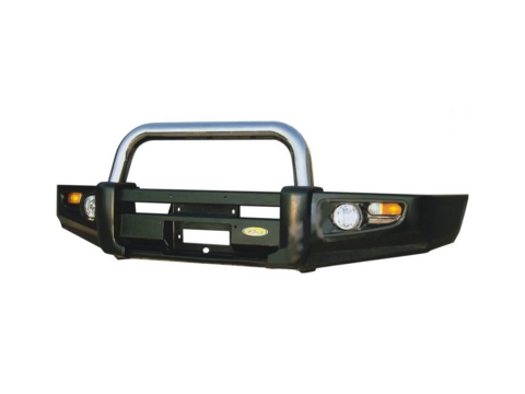 Передний бампер с хромированной дугой для TOYOTA LAND CRUISER 70-79