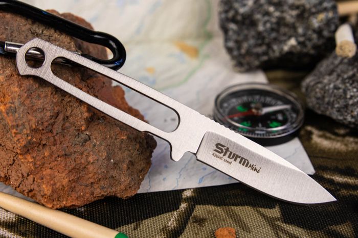 Нож туристический Kizlyar Supreme Sturm Mini 420HC StoneWash