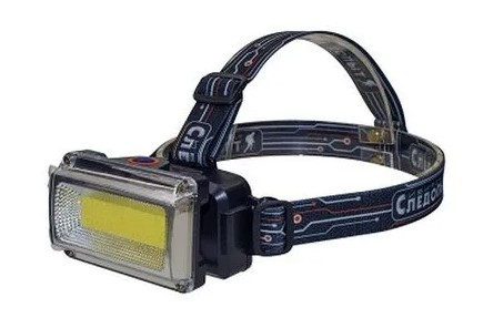 Фонарь налобный СИБИРСКИЙ СЛЕДОПЫТ RAY LIGHT 1 COB аккум. 220В