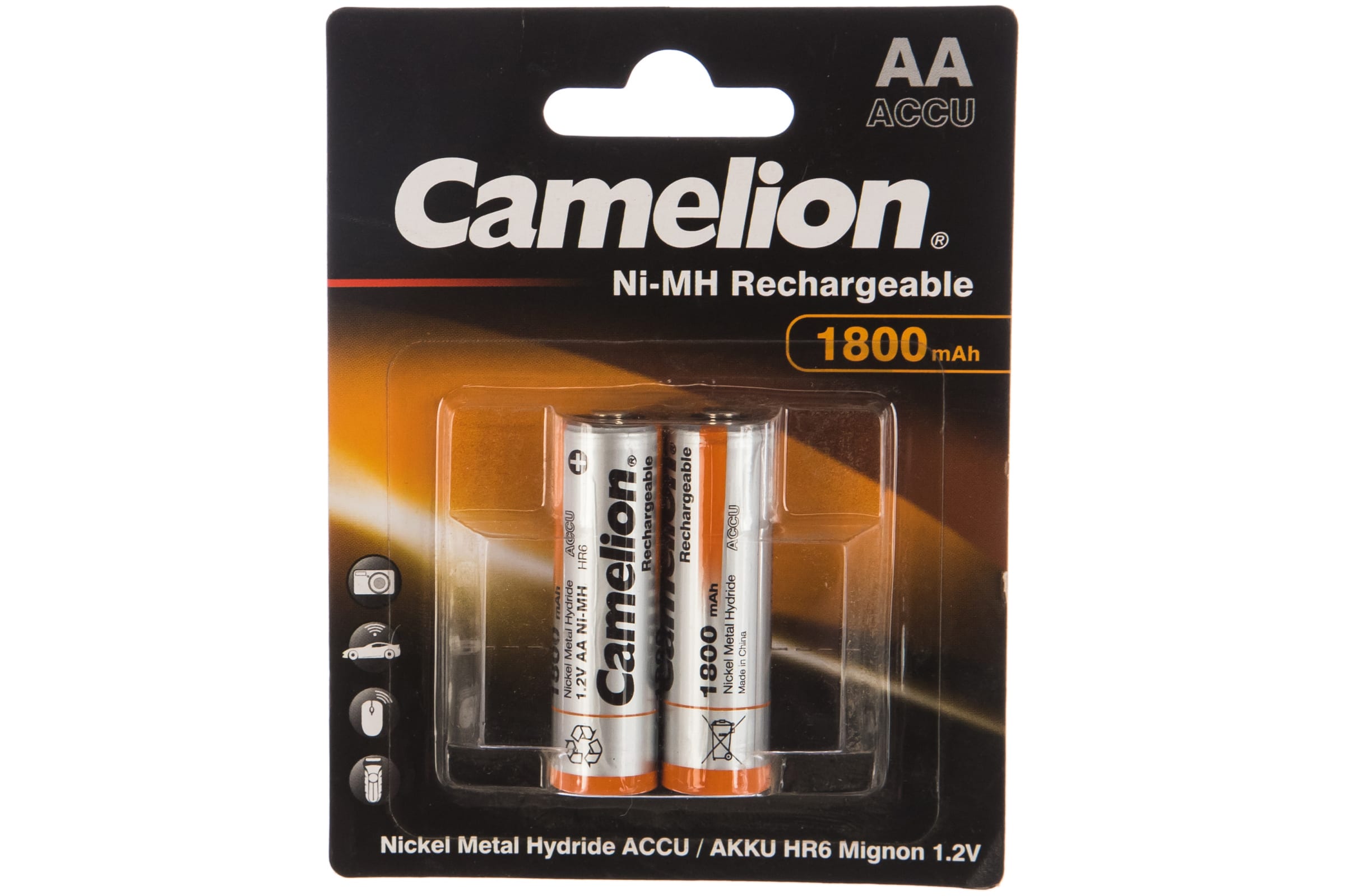 Аккумулятор Camelion R06 (AA)-1800mAh Ni-Mh Bl-2