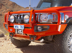 Бампер передний DELUXE под лебедку c возможностью п/т фар и ABS для HUMMER H3 ARB