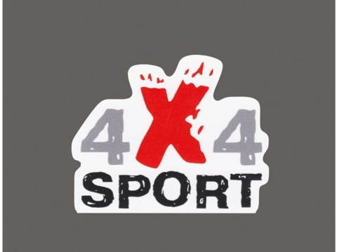 Наклейка 4x4sport маленькая  для ATV и др. размер 90х70мм, вырезанная